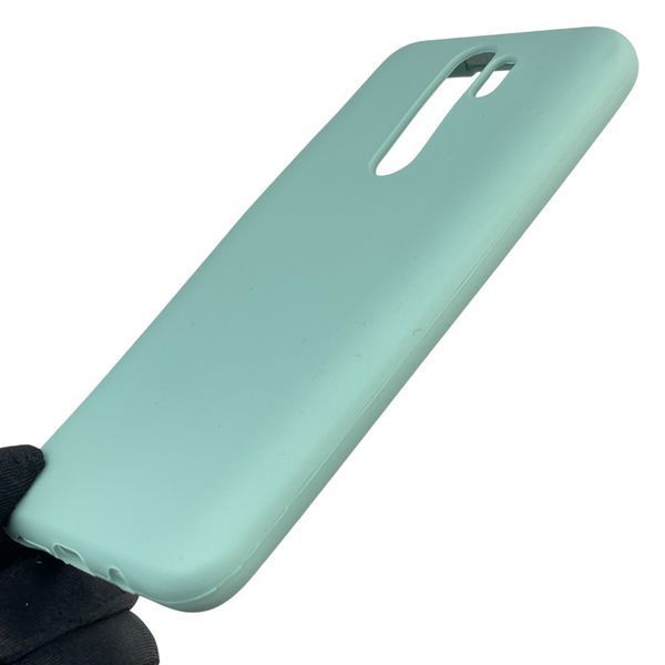 Чехол для Xiaomi Redmi Note 8 Pro силиконовый с микрофиброй нескользящий на сяоми редми нот 8 про бирюзовый 0032789 фото