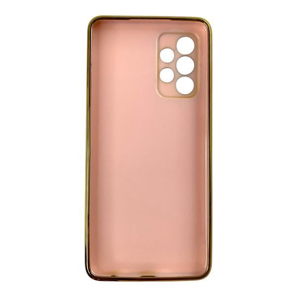 Чехол для Samsung Galaxy A52 4G (SM-A525) с принтом золотые бабочки с защитой камеры с золотой окантовкой 0059472 фото