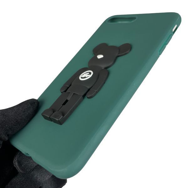 Чохол для Apple iPhone 8 Plus дитячий з ведмедиком на айфон 8 плюс темно-зелений 0002623 фото