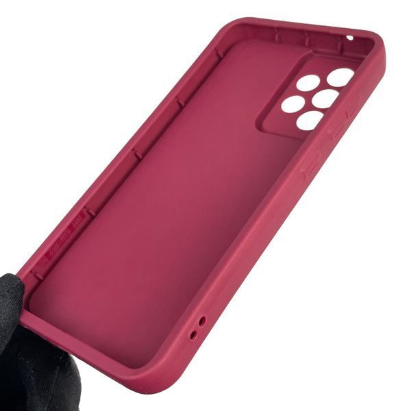Чохол силіконовий оригінальний Soft Touch з 3D принтом кумедний тед ведмідик для Samsung Galaxy A52 5G (SM-A526) бордовий (Повний захист камери) 0048715 фото