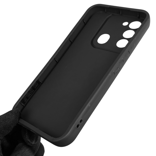 Чехол силиконовый Soft Touch с 3D принтом женским для TECNO Spark Go 2022 (KG5m) черный (Полная защита камеры) 0042821 фото