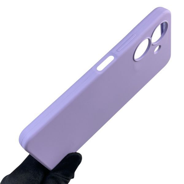Чехол для Xiaomi POCO C65 силиконовый с микрофиброй нескользящий на сяоми поко с65 сиреневый 0032472 фото
