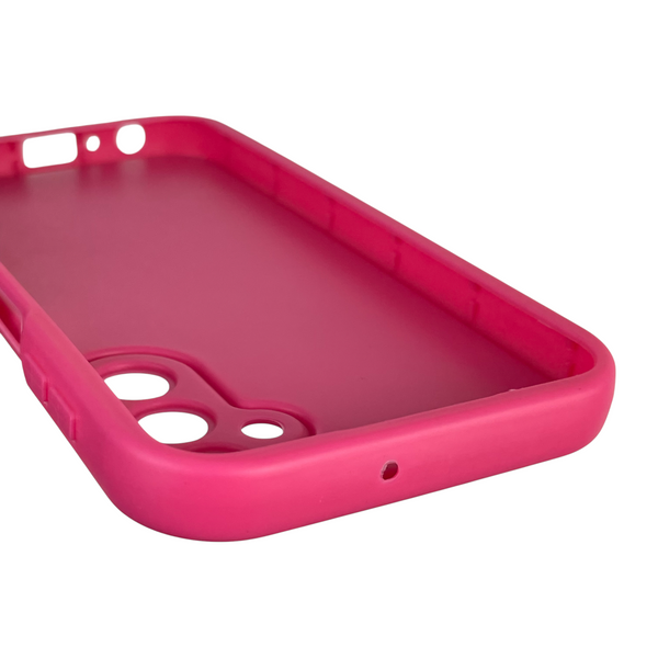 Чохол силіконовий Soft Touch з 3D принтом для Samsung Galaxy A24 (SM-A245F) малиновий (Повний захист камери) 0041958 фото