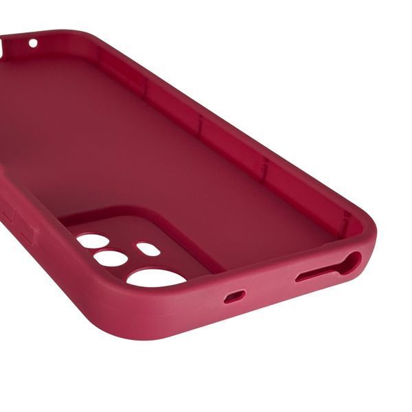 Чехол силиконовый Soft Touch с 3D принтом злой котик для Xiaomi Redmi Note 12S 4G бордовый (Полная защита камеры) 0047061 фото