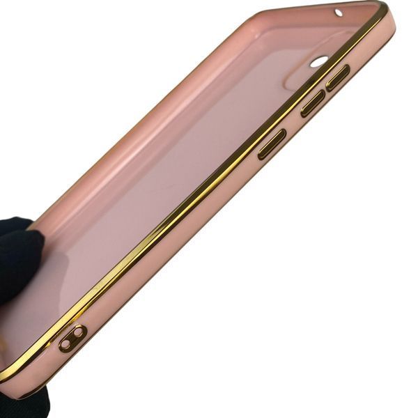 Чехол для Samsung Galaxy A05 SM-A055 с защитой камеры с золотой окантовкой на самсунг а05 пудровый gs1 0019676 фото