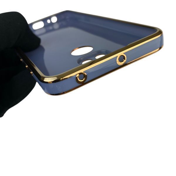 Чехол для Xiaomi Redmi Note 9 с кольцом MagSafe с золотой окантовкой на сяоми редми нот 9 синий gs1 0021805 фото