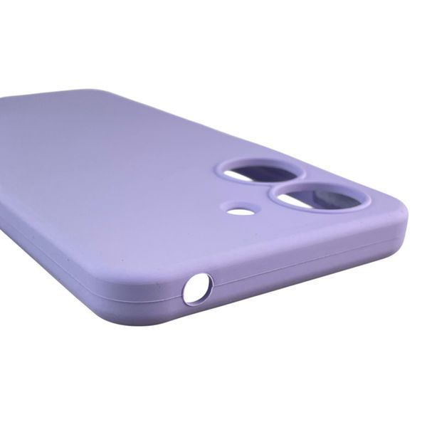 Чехол для Xiaomi POCO C65 силиконовый с микрофиброй нескользящий на сяоми поко с65 сиреневый 0032472 фото