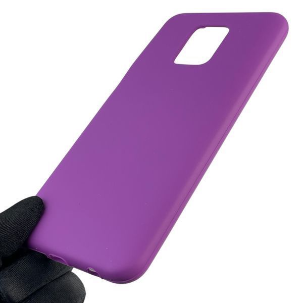 Чехол для Xiaomi Redmi Note 9 Pro силиконовый с микрофиброй нескользящий на сяоми редми нот 9 про фиолетовый 0032818 фото