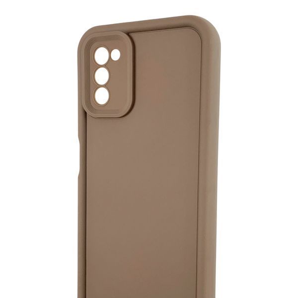 Чехол силиконовый Soft Touch для Samsung Galaxy A03s коричневый (Полная защита камеры) 0053948 фото