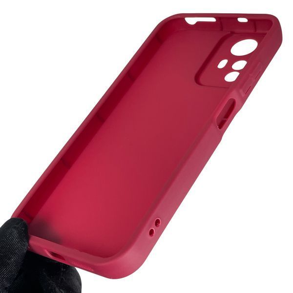 Чехол силиконовый Soft Touch с 3D принтом злой котик для Xiaomi Redmi Note 12S 4G бордовый (Полная защита камеры) 0047061 фото