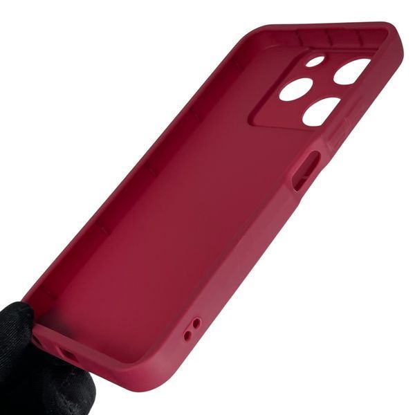 Чехол силиконовый Soft Touch с 3D принтом смешного теда мишки для TECNO Spark 10 Pro (KI7) бордовый (Полная защита камеры) 0049223 фото