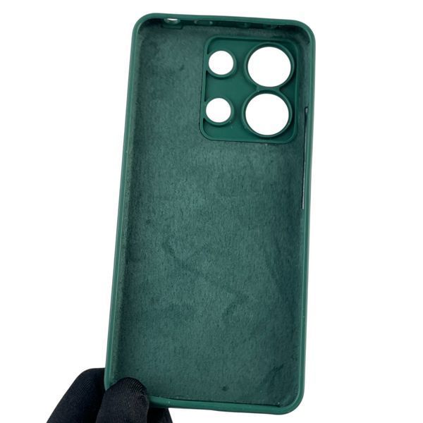 Чохол для Xiaomi Redmi Note 13 4G силіконовий з мікрофіброю нековзний на сяомі редмі нот 13 4г зелений 0032738 фото