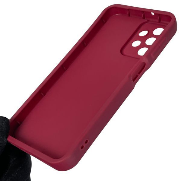 Чехол силиконовый Soft Touch с 3D принтом для Samsung Galaxy A13 4G (SM-A135F) бордовый (Полная защита камеры) 0044419 фото