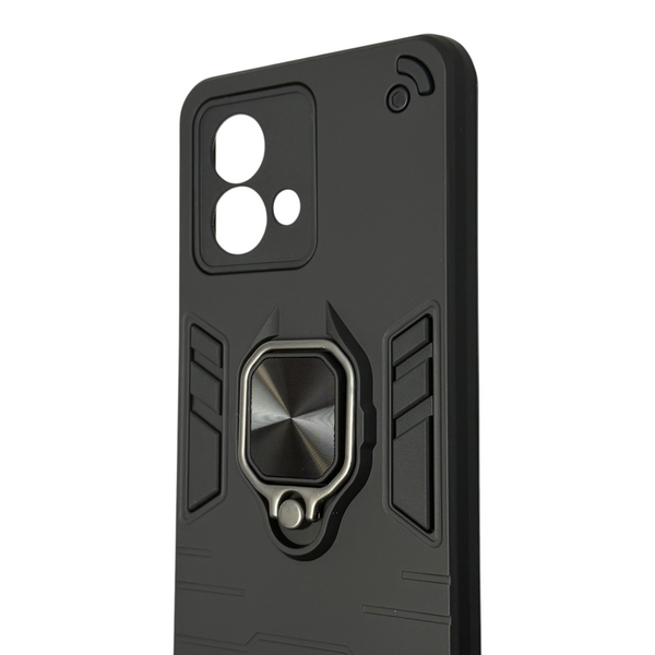 Чехол для телефона Motorola G84 бронированный с магнитным кольцом и защитой камеры черный 0051113 фото