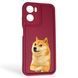 Чехол силиконовый Soft Touch с 3D принтом мема сибу для Motorola G05 бордовый (Полная защита камеры) 0048032 фото 1