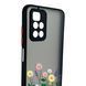 Чехол для телефона Xiaomi Redmi 10 5G с 3D принтом полевые цветы с высокими бортами черный 0059293 фото 3