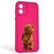Чехол силиконовый оригинальный Soft Touch с 3D принтом смешного теда мишки для Motorola Moto E13 (PAXT0034) малиновый (Полная защита камеры) 0048413 фото 1