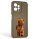 Чехол силиконовый оригинальный Soft Touch с 3D принтом смешного теда мишки для Xiaomi Redmi Note 12 4G коричневый (Полная защита камеры) 0049015 фото 1