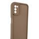 Чехол силиконовый Soft Touch для Samsung Galaxy A03s коричневый (Полная защита камеры) 0053948 фото 3