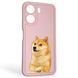 Чехол силиконовый оригинальный Soft Touch с 3D принтом мема сибу для Xiaomi Redmi 13C пудровый (Полная защита камеры) 0047779 фото 1