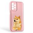 Чехол силиконовый Soft Touch с 3D принтом мема сибу для Samsung Galaxy A23 5G розовый (Полная защита камеры) 0048088 фото