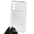 Чехол для Samsung Galaxy S22 SM-S901B с бронь углами с карманом для карточек k-pop на самсунг с22 прозрачный 0000276 фото