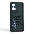 Чохол силіконовий Soft Touch з 3D принтом Сміливі завжди мають щастя для Realme C67 чорний (Повний захист камери)