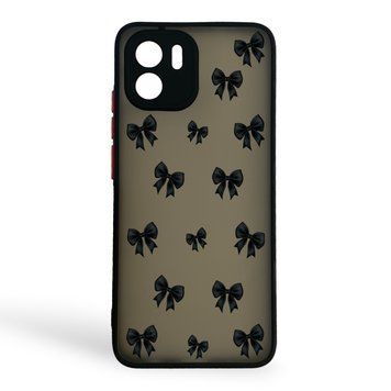 Чохол для телефона Xiaomi Redmi A1 с 3D принтом бантиків із захистом камери на сяомі редмі а1 чорний 0033610 фото