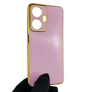 Чехол для Realme C55 с защитой камеры с золотой окантовкой на реалми с55 черничный gs1 0019649 фото