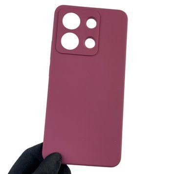 Чохол для Xiaomi Redmi Note 13 4G силіконовий з мікрофіброю нековзний на сяомі редмі нот 13 4г бордовий 0032739 фото