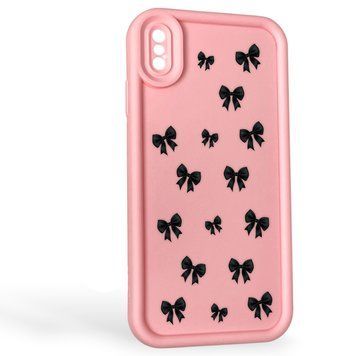 Чехол силиконовый Soft Touch с 3D принтом для Apple iPhone Xs Max розовый (Полная защита камеры) 0044620 фото