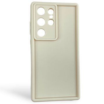 Чехол силиконовый Soft Touch для Samsung Galaxy S24 Ultra молочный (Полная защита камеры) 0054094 фото