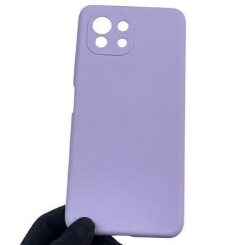 Чохол для Xiaomi Mi 11 Lite 5G NE силіконовий з мікрофіброю нековзний на сяомі мі 11 лайт 5г не бузковий 0032449 фото