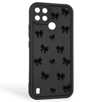Чехол силиконовый Soft Touch с 3D принтом для Realme C25Y черный (Полная защита камеры) 0040356 фото