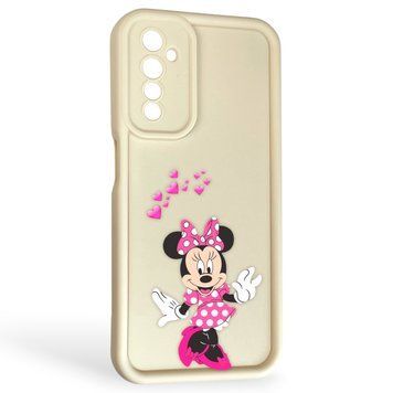 Чехол силиконовый Soft Touch с 3D принтом волшебной минни маус для Realme 6 молочный (Полная защита камеры) 0050260 фото