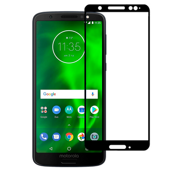 Захисне скло для телефона Motorola G6 протиударне повноекранне на моторола г6 чорне 0038210 фото