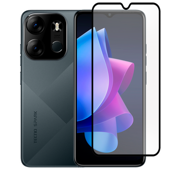 Захисне скло для телефона TECNO Spark Go 2023 (BF7) протиударне повноекранне на техно спарк го 2023 чорне 0038763 фото