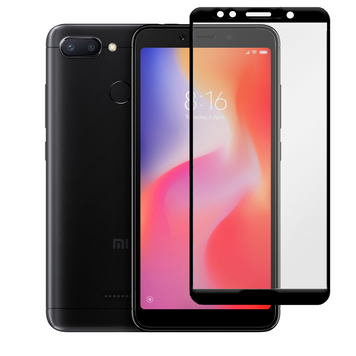 Защитное стекло для телефона Xiaomi Redmi Note 6 противоударное полноэкранное на сяоми редми нот 6 черное 0038452 фото