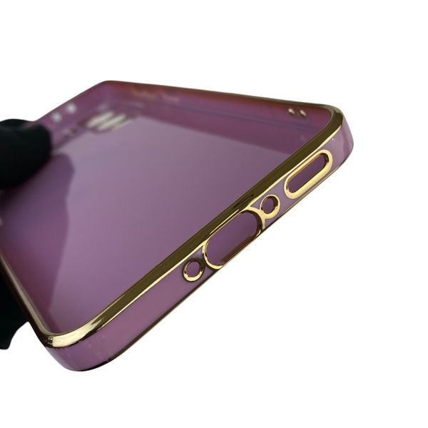 Чохол для Samsung Galaxy A36 5G (SM-A366U) з кільцем MagSafe із золотою окантовкою на самсунг а36 чорничний gs1 0022391 фото