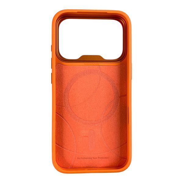 Чохол Kajsa Glamorous Snake для iPhone 17 Pro помаранчевий Orange Plus (MagSafe, металеве кільце камери, преміум) 0062038 фото