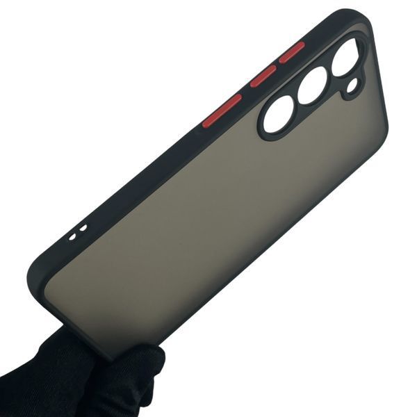Чехол для Samsung Galaxy S23 (SM-S911B) матовый с высокими бортами с защитой камеры на самсунг с23 чёрный 0012127 фото