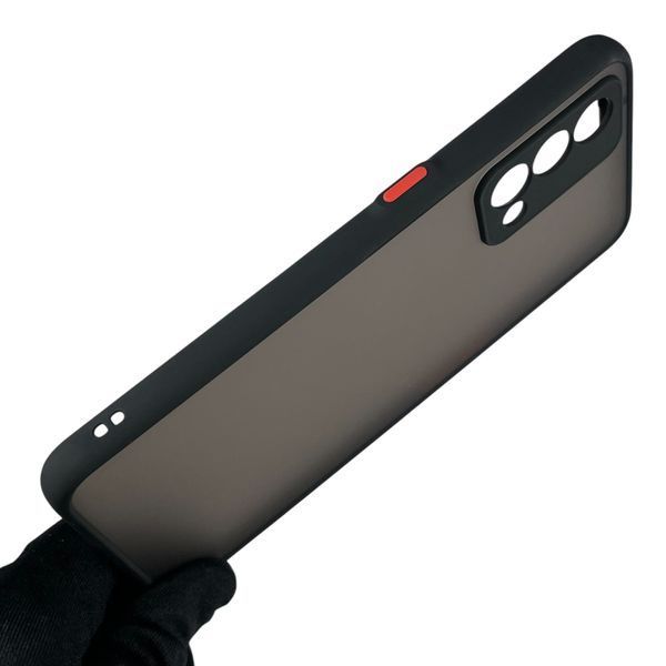 Чехол для Realme GT Neo матовый с высокими бортами с защитой камеры на реалми гT нео черный 0013401 фото