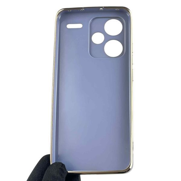 Чехол для Xiaomi Redmi Note 13 Pro Plus женский с золотой окантовкой на сяоми редми нот 13 про плюс синий 0012228 фото