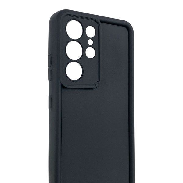 Чехол силиконовый Soft Touch для Samsung Galaxy S21 Ultra черный (Полная защита камеры) 0054049 фото