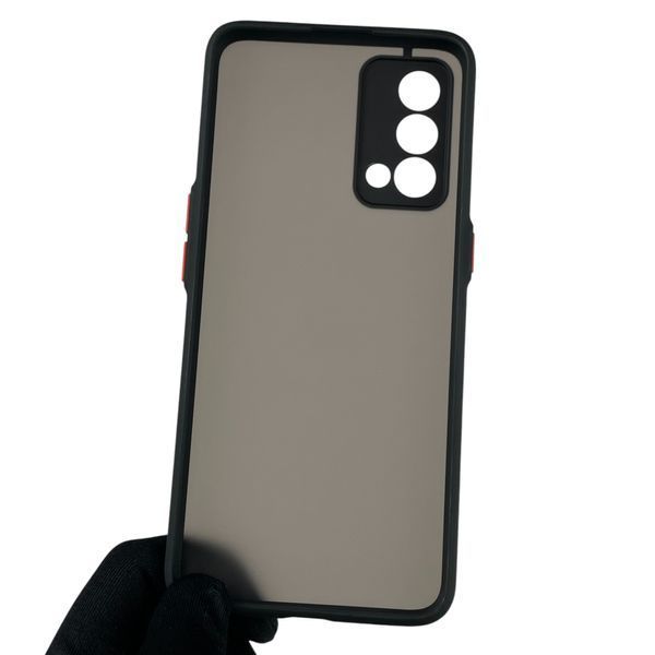 Чехол для Realme GT Neo матовый с высокими бортами с защитой камеры на реалми гT нео черный 0013401 фото