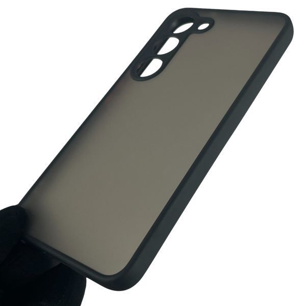 Чехол для Samsung Galaxy S23 (SM-S911B) матовый с высокими бортами с защитой камеры на самсунг с23 чёрный 0012127 фото