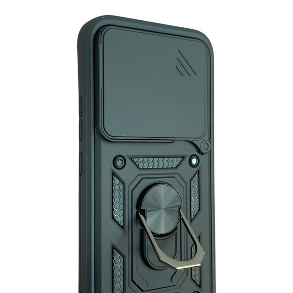 Чехол со шторкой камеры для Xiaomi 17T черный (кольцо-держатель, противоударный) 0059836 фото