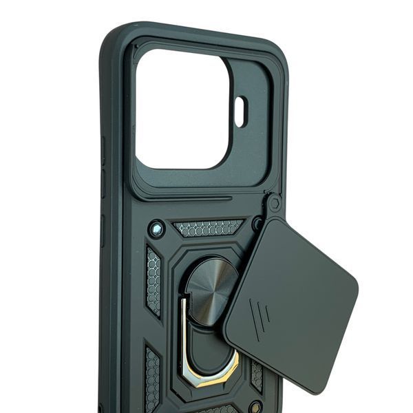 Чехол со шторкой камеры для Xiaomi 17T черный (кольцо-держатель, противоударный) 0059836 фото