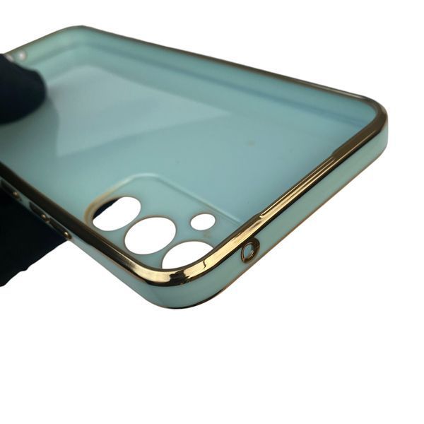 Чехол для Samsung Galaxy A34 5G SM-A346E с защитой камеры с золотой окантовкой на самсунг а34 бирюзовый gs1 0019749 фото