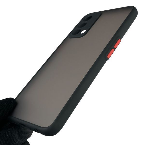 Чехол для Realme GT Neo матовый с высокими бортами с защитой камеры на реалми гT нео черный 0013401 фото